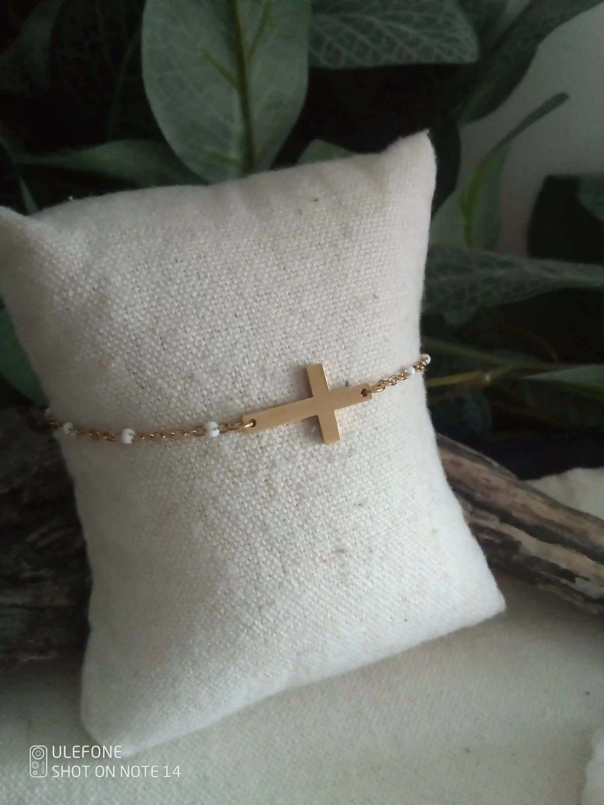 Bracelet croix acier inoxydable – photo 3